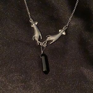 3/$20 Hand gothic witchy pendant necklace